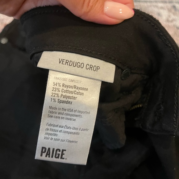 Paige black jeans with rips in the knees - Picture 3 of 4